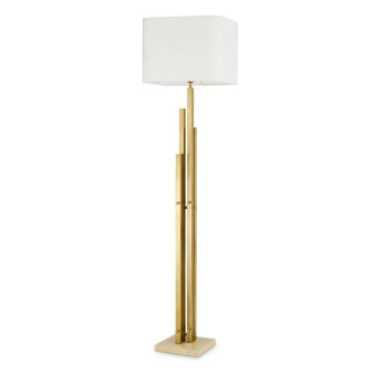Floor Lamp Destino Vintage Brass Finish Incl Shade