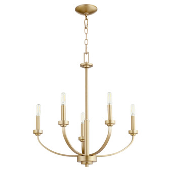 Reyes 5 Light Chandelierelier Chandelier - Brass