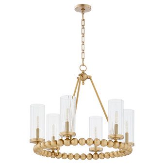 Lee Blvd 6 Light Ring Chandelier - Brass