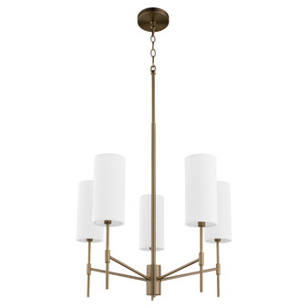 Hamilton 5 Light Chandelier - Dark Brass