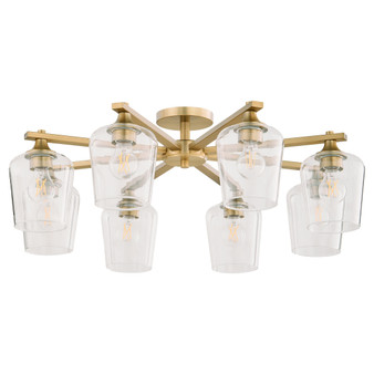 Veno 8 Light Ceiling Mount - Brass