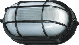 1 Light Oval Bulkhead - Black