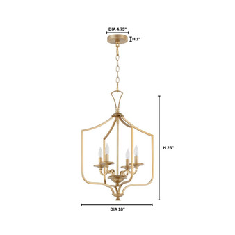 Maryse 4 Light Entry - Brass