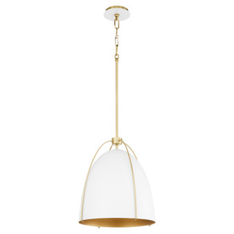 Jamie 15" Egg 1 Light Pendant - Studio White