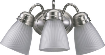 3 Light Wall Mount with Frost Glass - Nickel