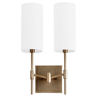 Hamilton 2 Light Wall Mount - Dark Brass