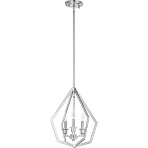 Transitional Knox 3 Light Pendant In Satin Nickel