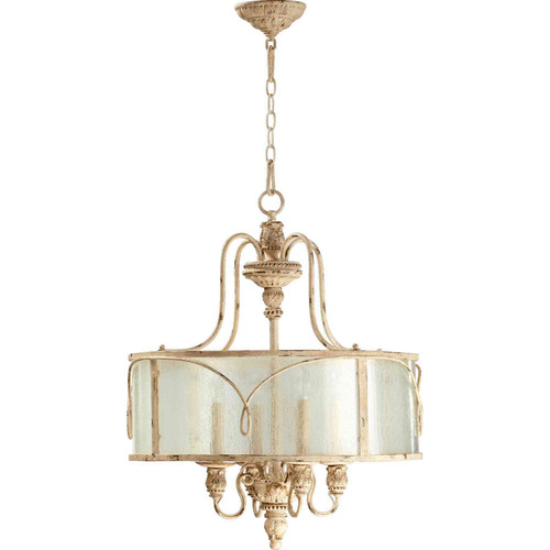 Traditional Salento 4 Light Pendant In Persian White