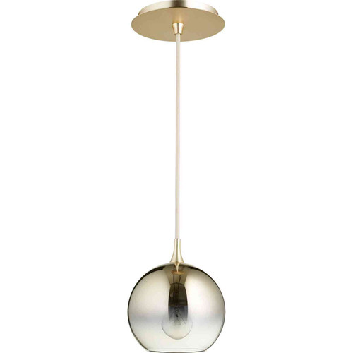 Transitional Light Gold Ombre Globe In Satin Gold And Light Gold Ombre