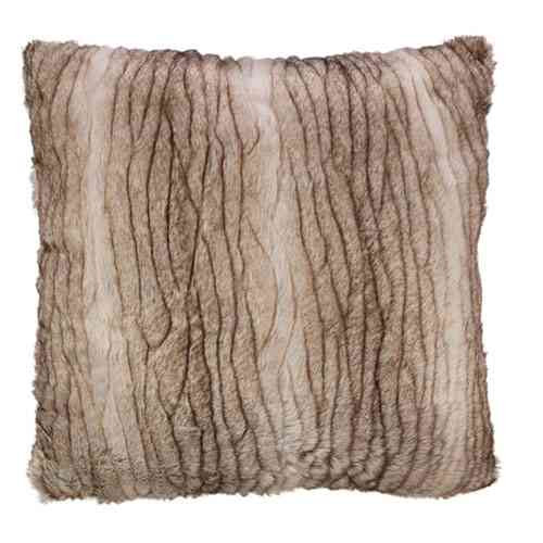 Yukon Latte Faux Fur Pillow Poly Insert 20x20