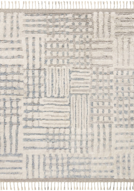 Khalid - Ivory / Sky - 1'-6" X 1'-6" Square