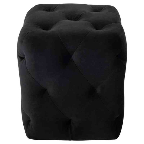 Tufty Ottoman Seat Black