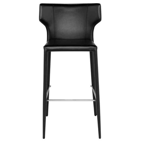 Wayne Bar Stool Black Leather