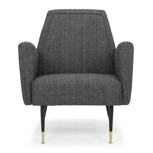 Victor Occasional Chair Dark Grey Tweed
