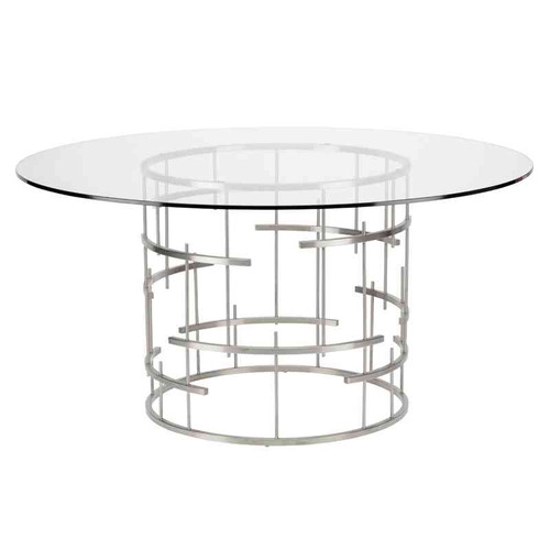 Round Tiffany Dining Table Silver