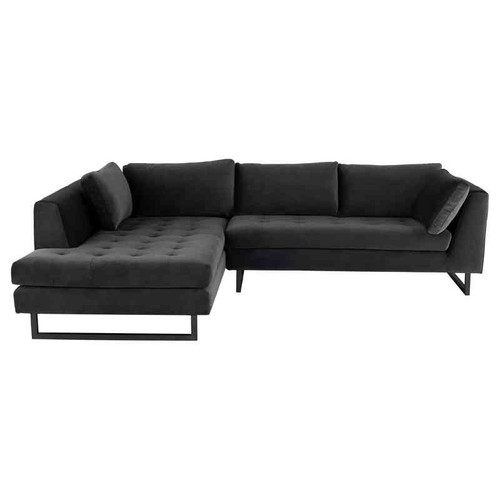 Janis Sectional Sofa Shadow Grey/Black R