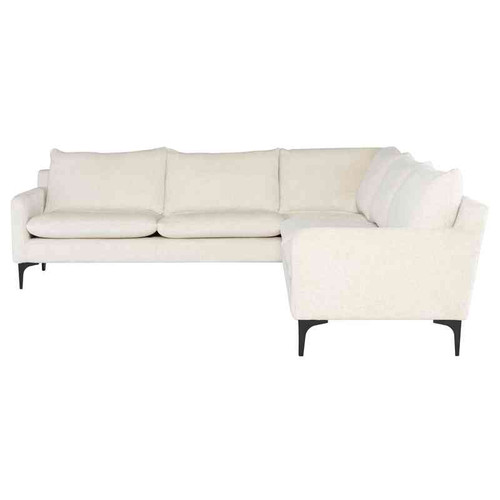 Anders L Sectional Sofa Coconut/Black