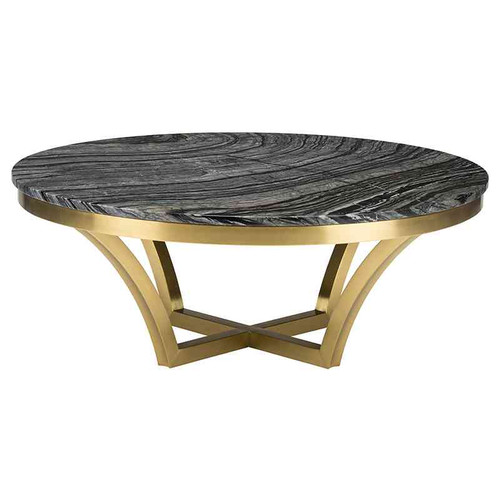 Aurora Coffee Table Black Wood Vein/Gold