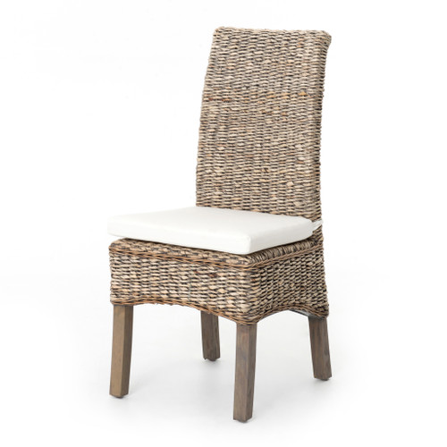 Banana Leaf Chair W/Cushion-Grey Wash