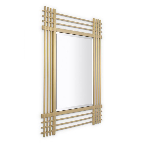 Mirror Pierce square brushed brass finish