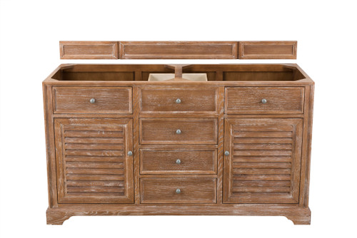 Savannah 60" Double Vanity Cabinet, Driftwood