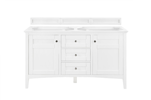 Palisades 60" Double Vanity, Bright White