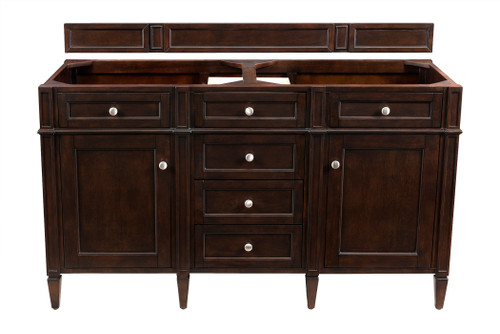 Brittany 60" Double Vanity, Burnished Mahogany