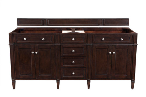 Brittany 72" Double Vanity, Burnished Mahogany