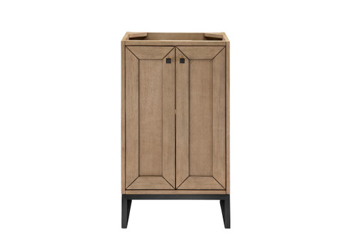 Chianti 20" Single Vanity Cabinet, Whitewashed Walnut, Matte Black