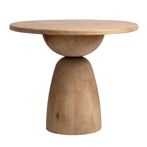 Balak Reclaimed Pine Round Modern Hourglass 36" Bistro Dining Table