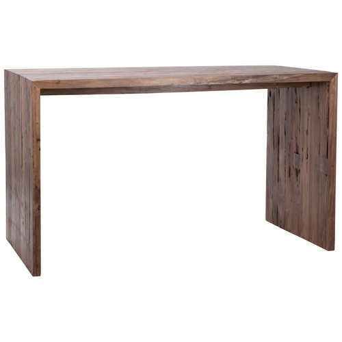 Camila 60" Rectangular Reclaimed Teak Waterfall Dining Counter Table