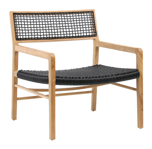 Chloe Natural Teak and Synthetic Rattan Occasional Arm Chair