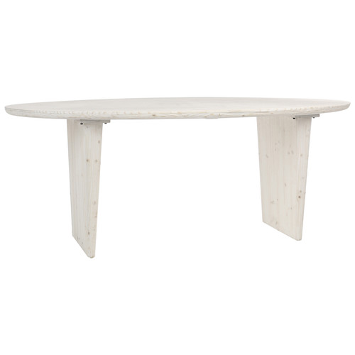 Avery 79" Oval Whitewash Dining Table