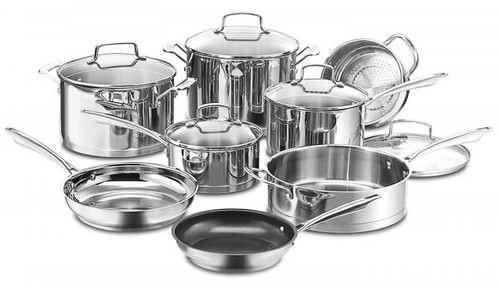 Cuisinart Professional 13-Piece Stainless Steel Cookware Set