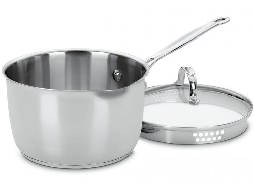 Cuisinart Chef's Classic 3 Qt. Stainless Steel Pour Saucepan With Lid