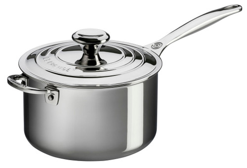 Le Creuset 4 Qt. Stainless Steel Saucepan With Lid