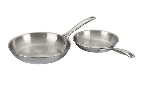 Le Creuset Stainless Steel 2-Piece Fry Pan Set