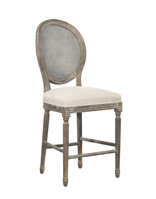 Renton Counter Stool, Rattan Back