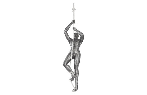 Climbing Sculpture with Rope, Black/Silver, Aluminum