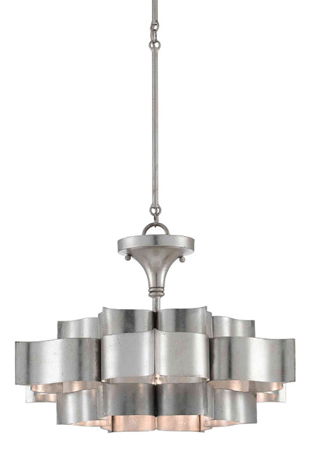 Grand Lotus Silver Small Chandelier