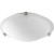 Transitional 12" Satin Opal Ceiling Mount In Polished Nickel And Satin Opal