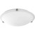 Transitional 16" Satin Opal Ceiling Mount In Polished Nickel And Satin Opal