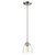 Transitional Barkley Clear Seeded Pendant In Satin Nickel And Clear/Seeded
