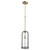 Soft Contemporary Espy 1 Light Pendant In Noir And Aged Brass