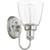 Traditional 1 Light Clear Seeded Wall Mount In Satin Nickel