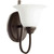 Transitional Spencer 1 Light Opal Wall Mount In Oiled Bronze And Satin Opal