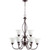 Traditional Spencer 9 Light Opal Chandelier In Oiled Bronze And Satin Opal