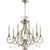 Traditional Ansley 8 Light Chandelier In Aged Silver Leaf