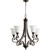 Traditional Bryant 5 Light Opal Chandelier In Oiled Bronze And Satin Opal