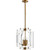 Modern And Contemporary Broadway 4 Light Pendant In Aged Brass